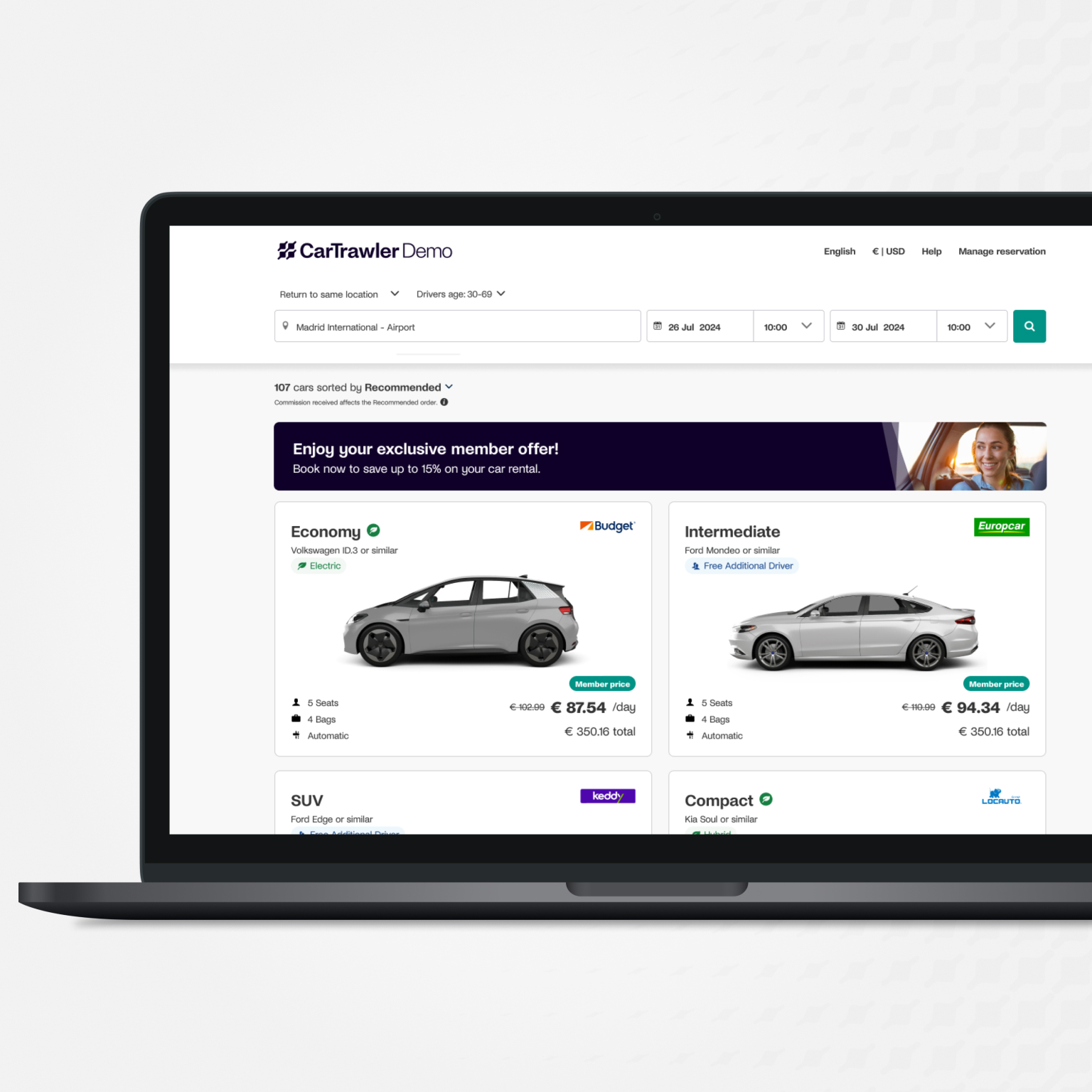 Loyalty Screen – Subscription Desktop
